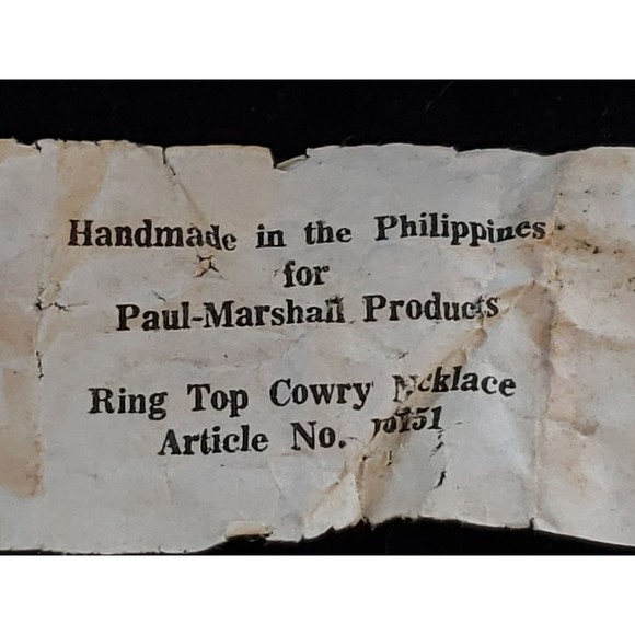 Vintage Unsigned Cowry/Cowrie Shell 17" Long Strand Chunky Statement Necklace - Picture 5 of 7